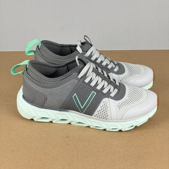 Vionic Captivate Athletic Walking Shoes Womens 6.5 Gray Green Low Top Lace Up - Picture 3 of 10